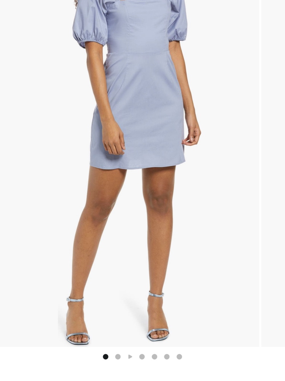 Speechless poplin puff sleeve mini dress